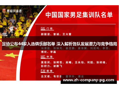 足协公布44家入选俱乐部名单 深入解析各队发展潜力与竞争格局
